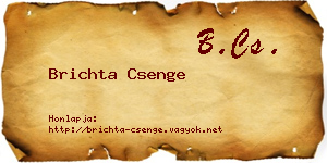 Brichta Csenge névjegykártya
